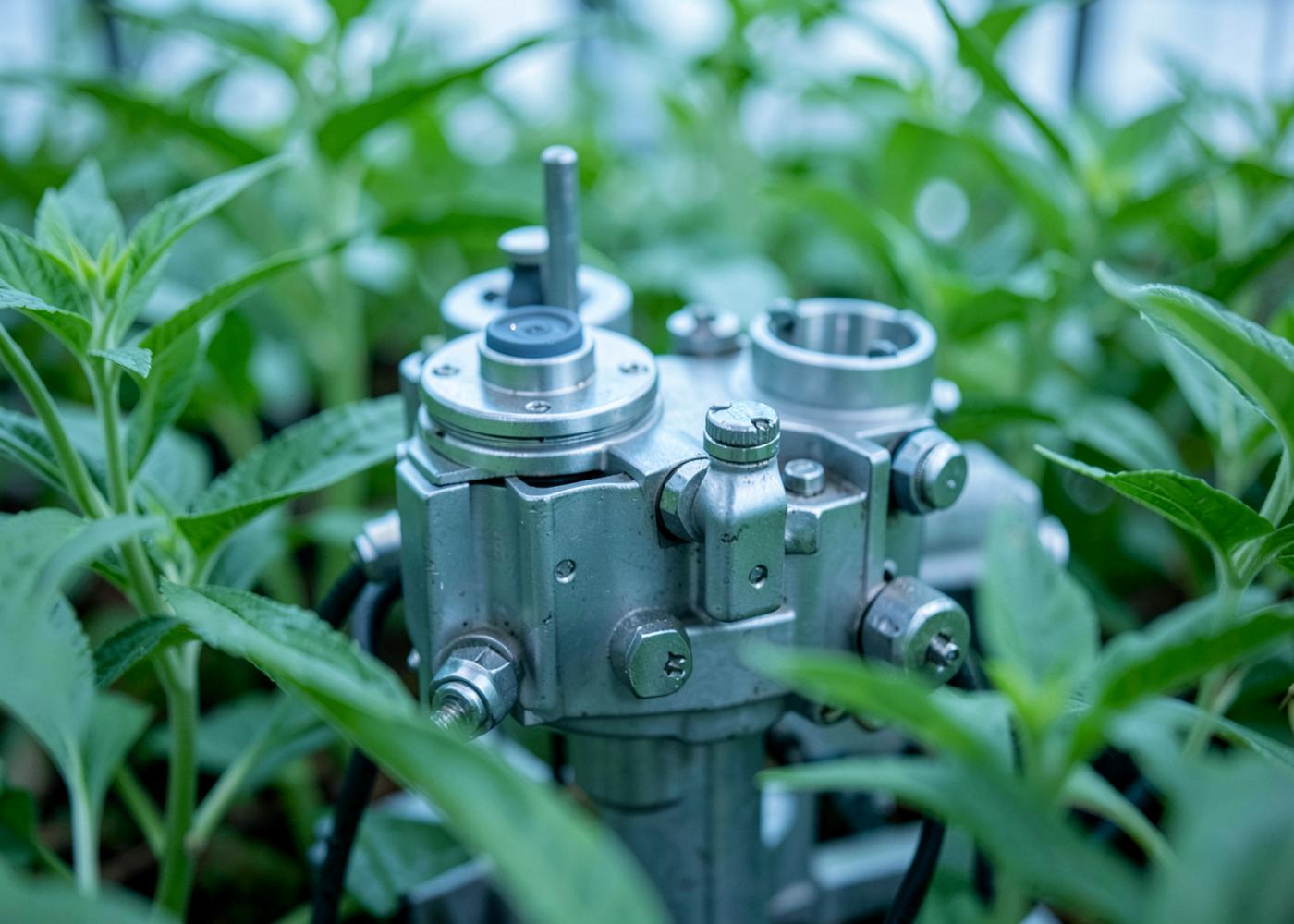 Environmental sensing equipment among crops